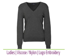 Ladies V-Neck Pullover